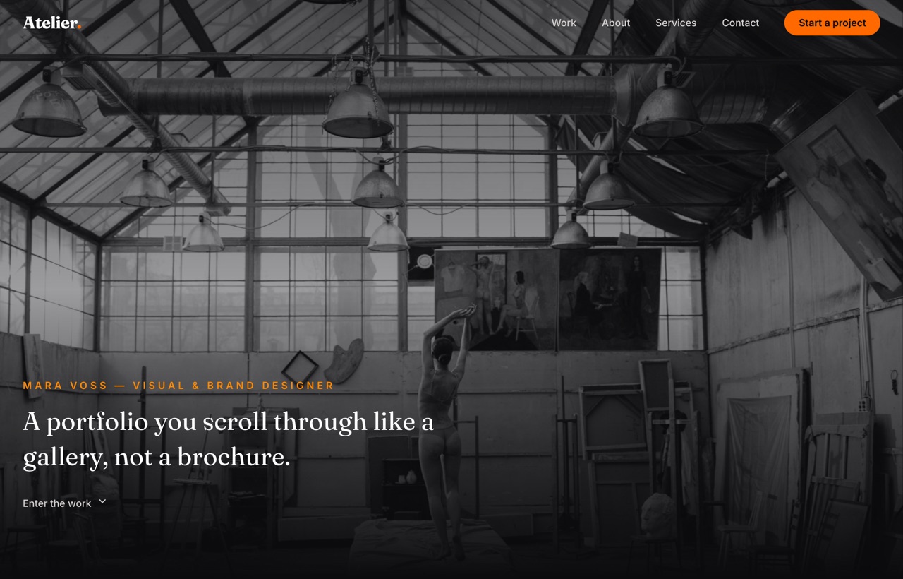 Atelier — Portfolio template