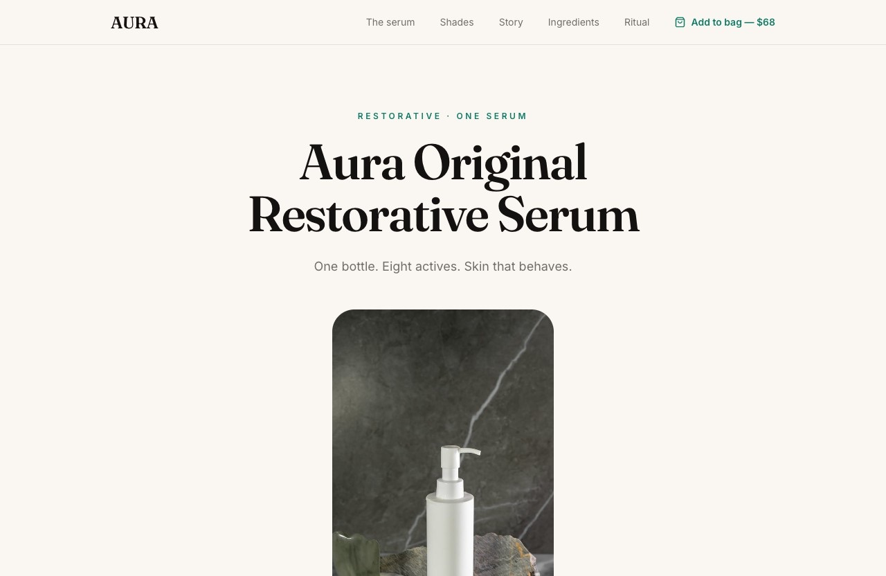 AURA — DTC product store template